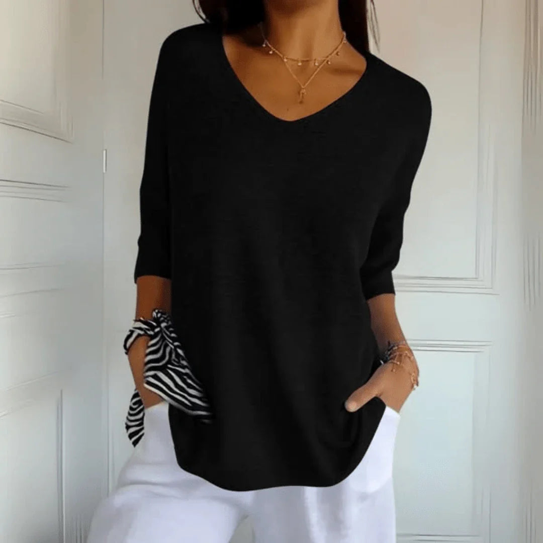 Anna | Blusa de punto con escote en V