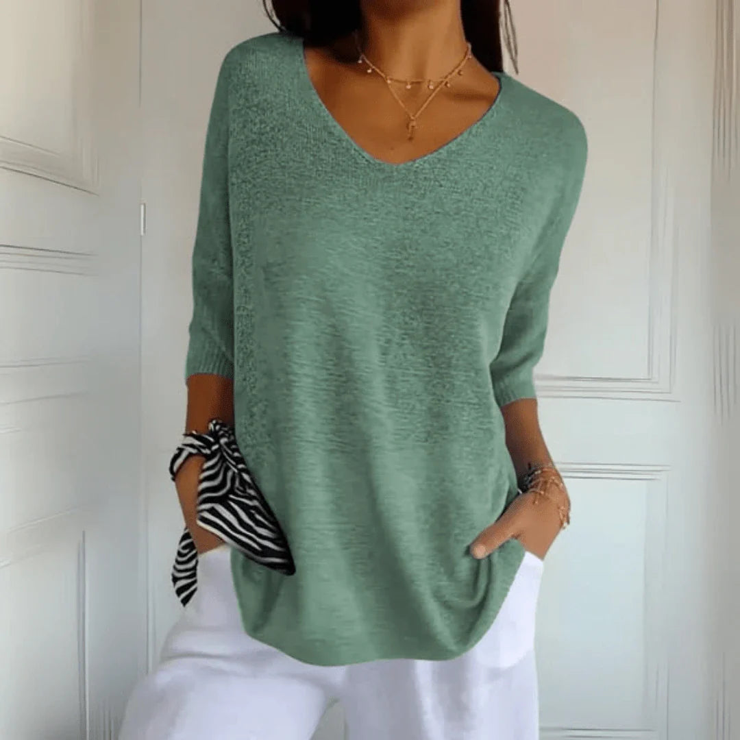 Anna | Blusa de punto con escote en V